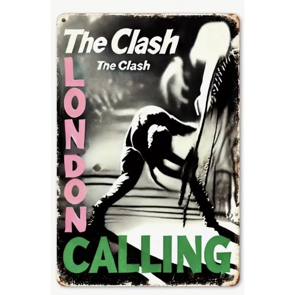 The Clash London Calling Tin Metal Sign 8x12 Garage Man cave Bar Den Bedroom